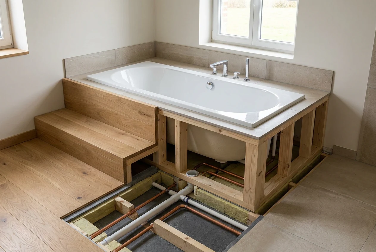 Baignoire encastrée à Corbie