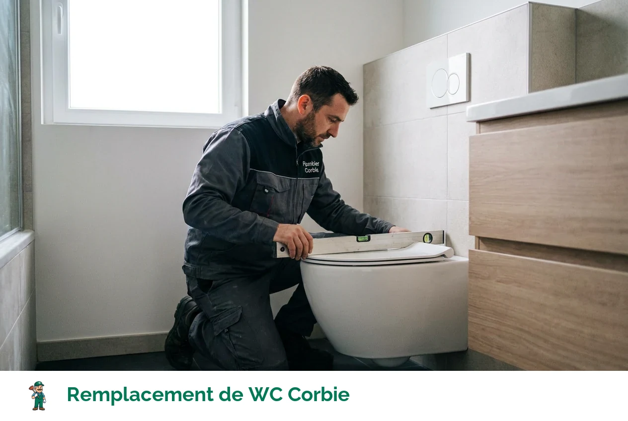 Remplacement de WC à Corbie